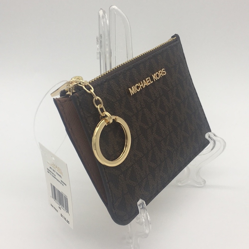 Jet Set Travel Sm TZ Coinpouch W ID Leather Brown - Picture 6 of 8
